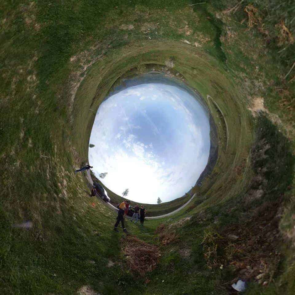 tiny planet sky and Earth